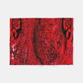 Heart of Chaos – Infinite Red Spiral フリースブランケット (正面(横))