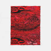 Heart of Chaos – Infinite Red Spiral フリースブランケット (正面)