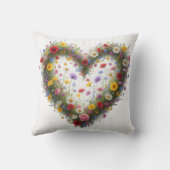 Heart of colorful wildflowers - クッション (裏面)