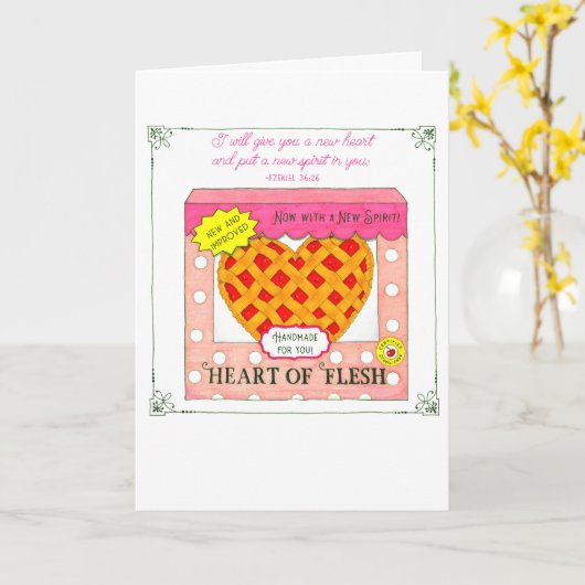 Heart of Flesh Bakery Valentine's Day カード (黄色い花)