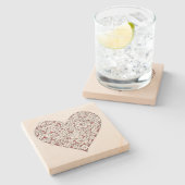 Heart of Flowers Stone Coaster ストーンコースター (横)