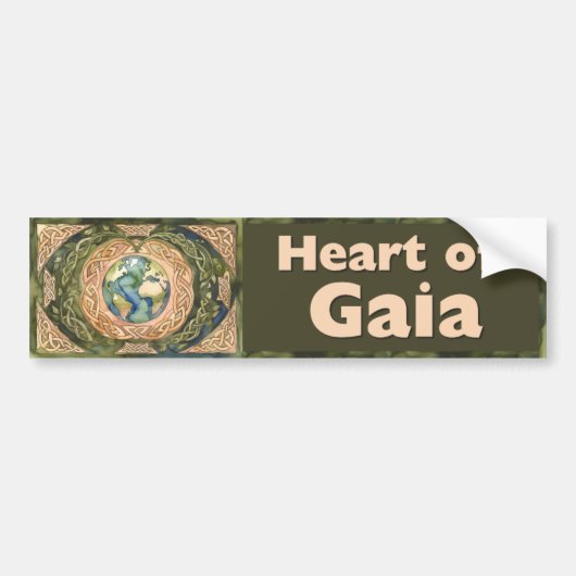 Heart of Gaia - ケルトの生命の樹 バンパーステッカー (正面)