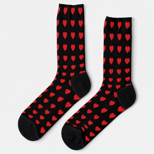 Heart of Hearts Black Crew Socks ソックス (左)