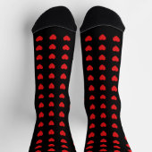 Heart of Hearts Black Crew Socks ソックス (上部)