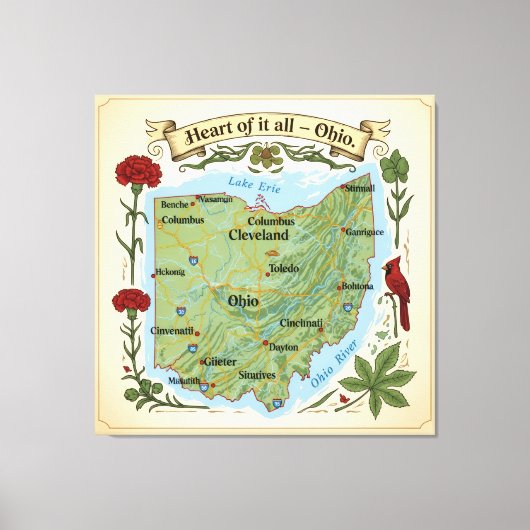 Heart of It All — Ohio Boards キャンバスプリント (正面)