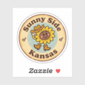 Heart of Kansas_ ビンテージなひまわりの草原の魅力 シール (シート)