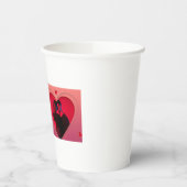 Heart Of Love-Romantic Coupe Holding Hands Design 紙コップ (左)