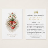 Heart of Mary Catholic Wedding Prayer Card (正面&裏面)