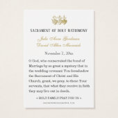 Heart of Mary Catholic Wedding Prayer Card (裏面)