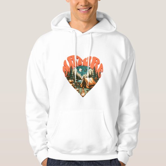 "Heart of Nature" Hoodie: A love of camping and tr パーカ (正面)