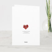 Heart of roses Tarjeta de agradecimiento plegada サンキューカード (裏面)