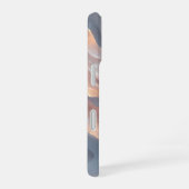 Heart of Summer – Glowing Abstract Blue & Gold Pho iPhone 16ケース (右側面)