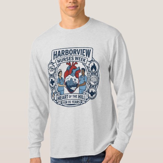 Heart of the Hill 長袖(デザインA) Tシャツ (正面)