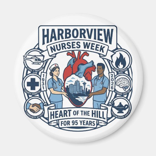 Heart of the Hill Magnet (Design A) マグネット (正面)