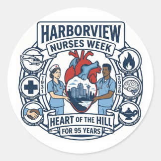 Heart of the Hill Sticker (Design A) ラウンドシール