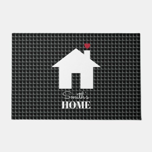 Heart on a House ドアマット (正面)