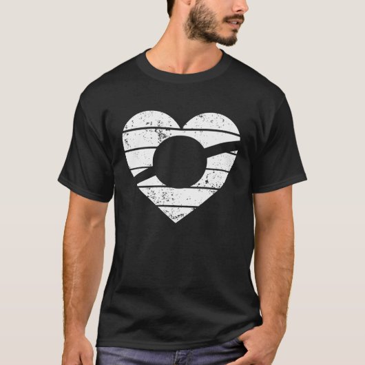 Heart One Wheel Love Electric Skateboard Float Ska Tシャツ (正面)