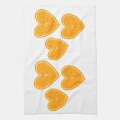 Heart Orange Kitchen Towel – Cute Citrus Decor キッチンタオル (縦)