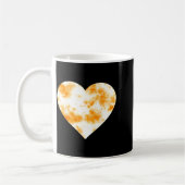Heart Orange Tie Dye - Cute Valentines Day Graphic コーヒーマグカップ (左)