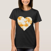 Heart Orange Tie Dye - Cute Valentines Day Graphic Tシャツ (正面)