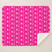Heart Pattern Blanket for Girls – Personalized シェルパブランケット (正面(横))