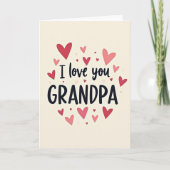 Heart Pattern Grandpa Card カード (正面)