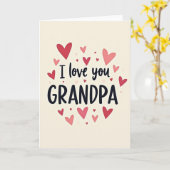 Heart Pattern Grandpa Card カード (黄色い花)