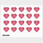 Heart Pattern Happy Valentine's Day Sticker ハートシール (シート)