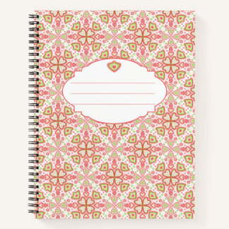 Heart Pattern Notebook – Customize Interior Pages ノートブック