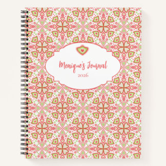 Heart Pattern Notebook – Customize Interior Pages ノートブック