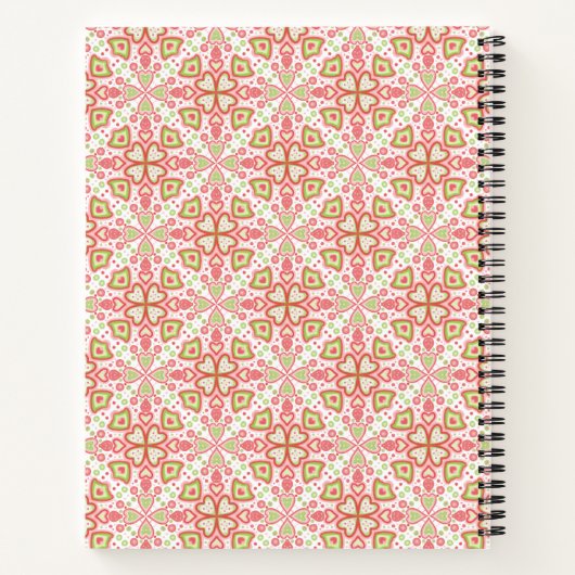 Heart Pattern Notebook – Customize Interior Pages ノートブック (裏面)
