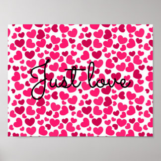 heart pattern poster ポスター