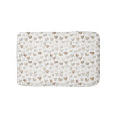 Heart Pattern Soft Beige Watercolor Absorbent Mat バスマット (正面)