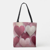 Heart Pattern Tote Bag Cute Valentine Love bag トートバッグ (裏面)