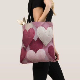 Heart Pattern Tote Bag Cute Valentine Love bag トートバッグ