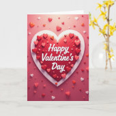 Heart Pattern Valentines Day Card カード (黄色い花)