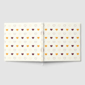 Heart Pattern with Orange & Brown Hearts ゲストブック (全面)