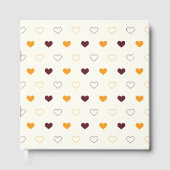 Heart Pattern with Orange & Brown Hearts ゲストブック (正面)