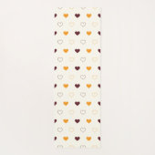 Heart Pattern with Orange & Brown Hearts ヨガマット (裏面)