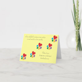 Heart-Paw_ "ハートの足跡"は悔やみや弔慰をかわいがります カード