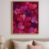 Heart Petal Abstract.Romantic Floral Valentine art ポスター