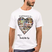 Heart Photo Collage | 家族を持って幸せ Tシャツ (正面)