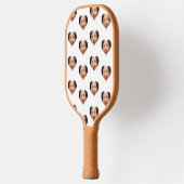 Heart Photo Funny Gag Gift Valentine's Day White ピックルボールラケット (左)