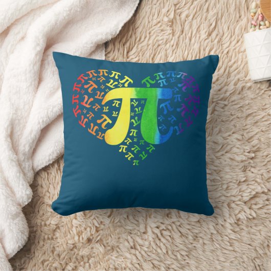 Heart Pi Day Funny Graphic Math Teacher クッション (ブランケット)