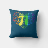 Heart Pi Day Funny Graphic Math Teacher クッション (正面)