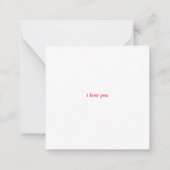 HEART PINK RED I LOVE YOU CHRISTMAS VALENTINE ノートカード (裏面)