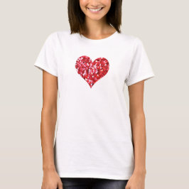 HEART PINK RED I LOVE YOU CHRISTMAS VALENTINE Tシャツ