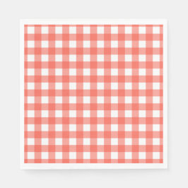Heart Pizza Party Napkins | Red Checkered Italian スタンダードランチョンナプキン