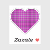 Heart Plaid Pink Purple Black シール (シート)