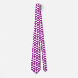 Heart Plaid Pink Purple Black Neck Tie ネクタイ